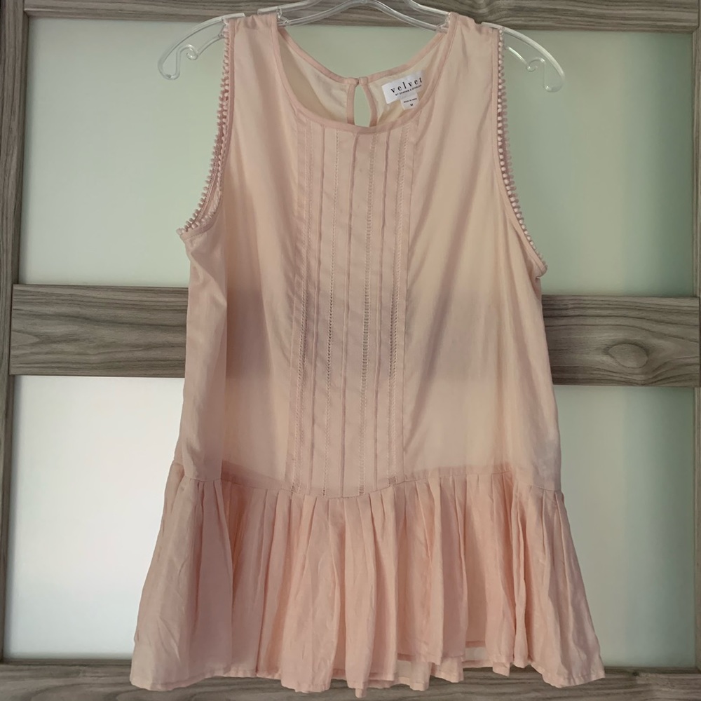 NWT Sz M Velvet by Graham & Spencer girlie top